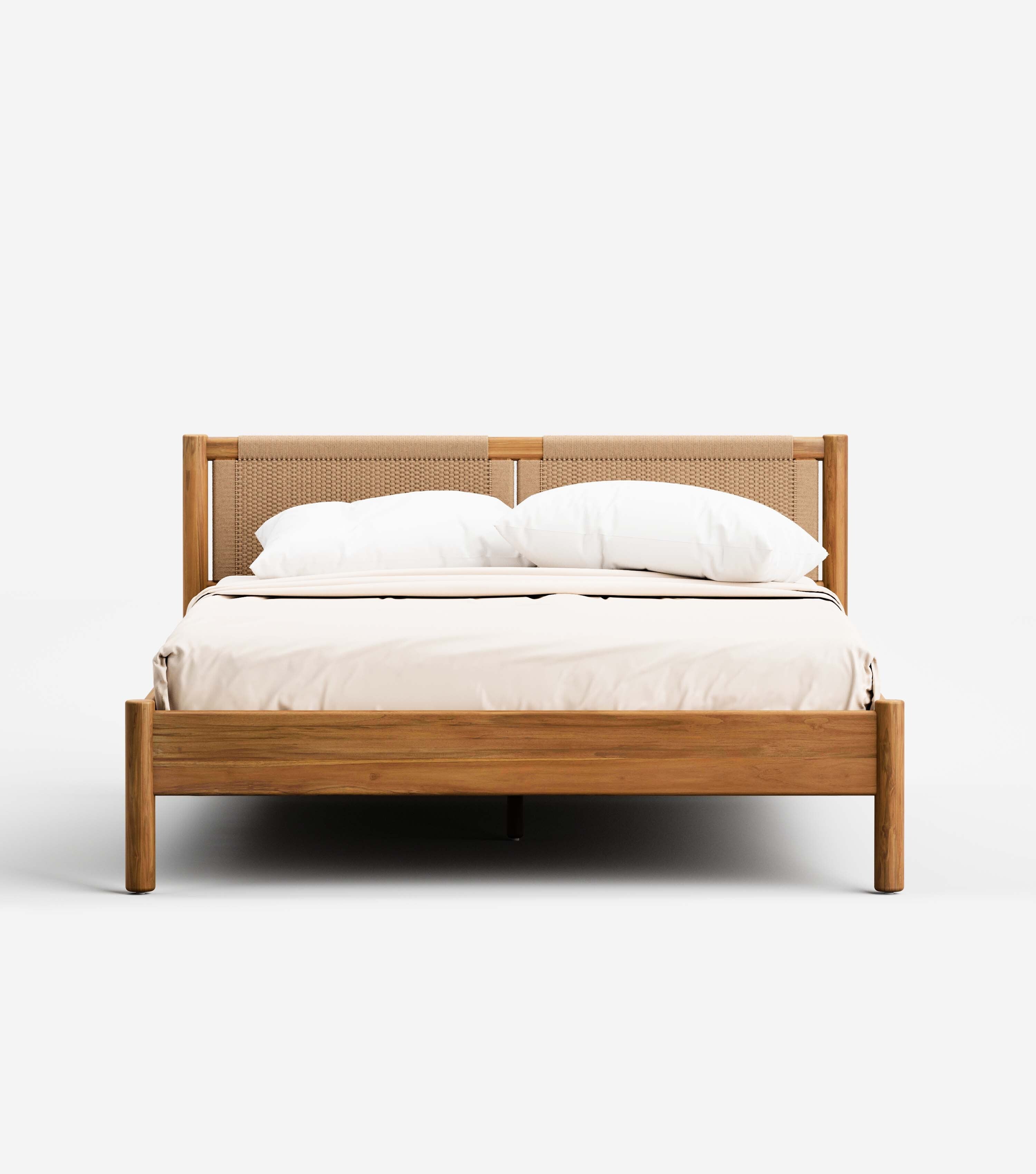 MidCentury Teak / Khaki Traditional cord / Queen