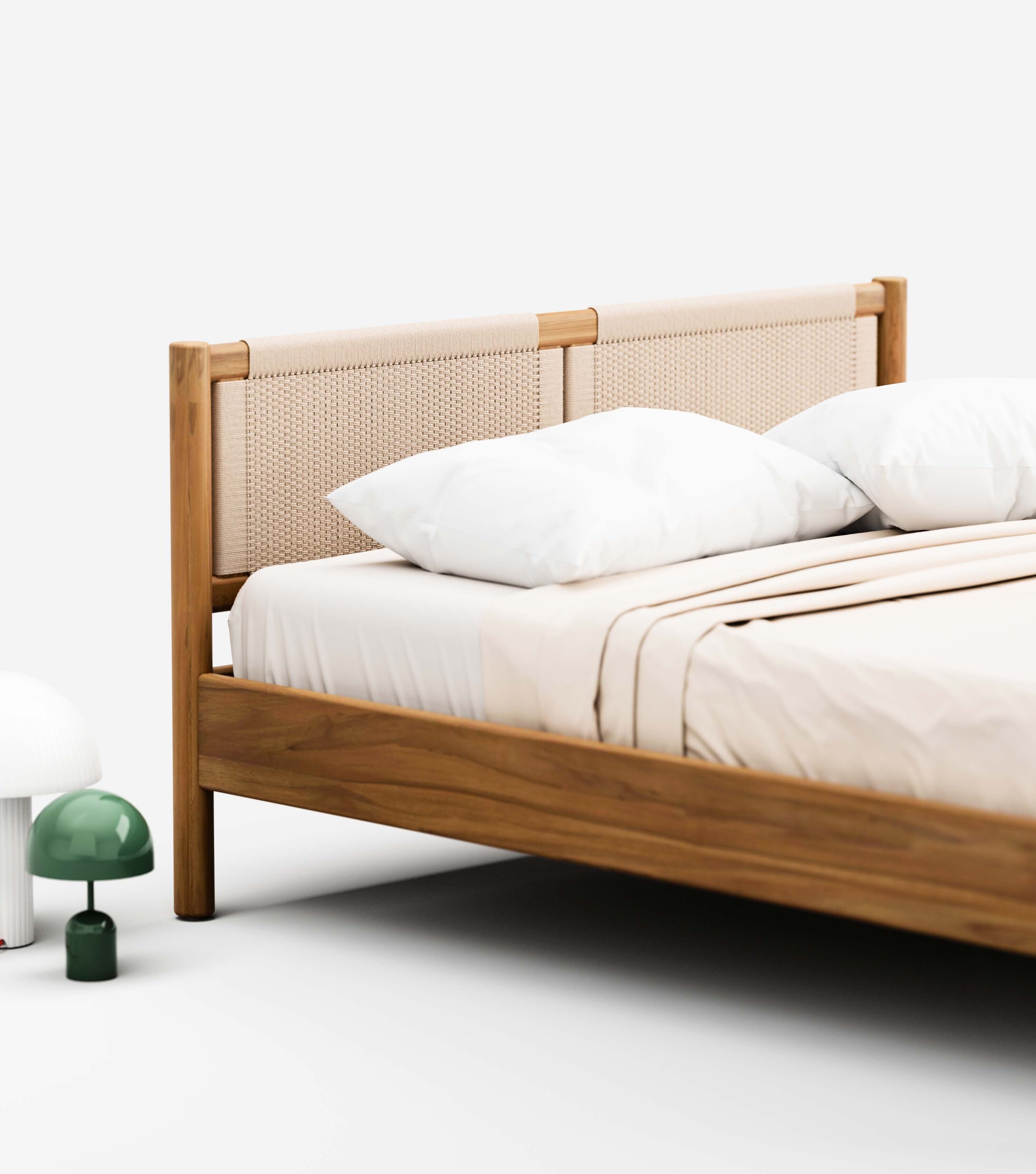 MidCentury Teak / Naturaline Traditional cord / Queen