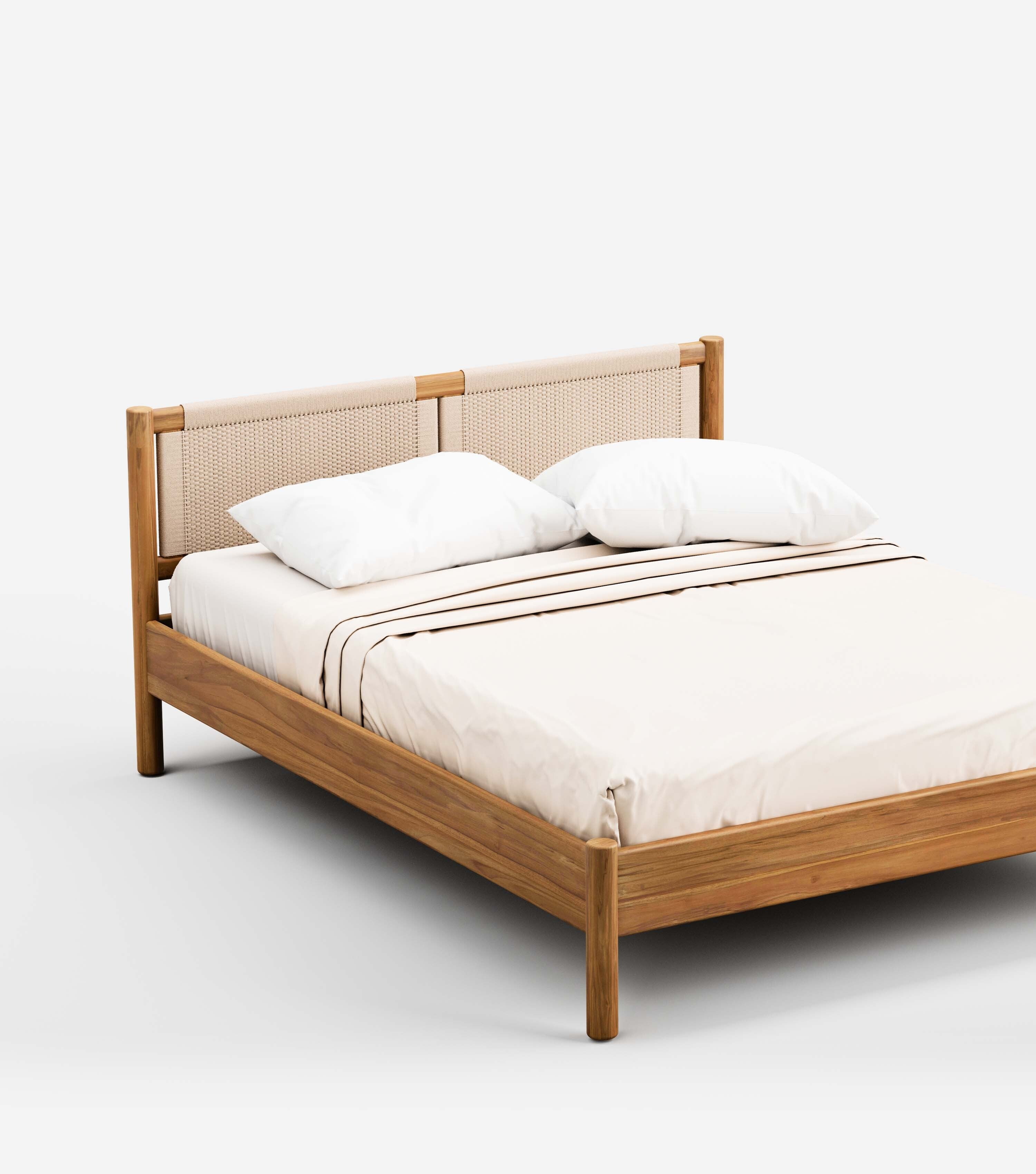 MidCentury Teak / Naturaline Traditional cord / Queen