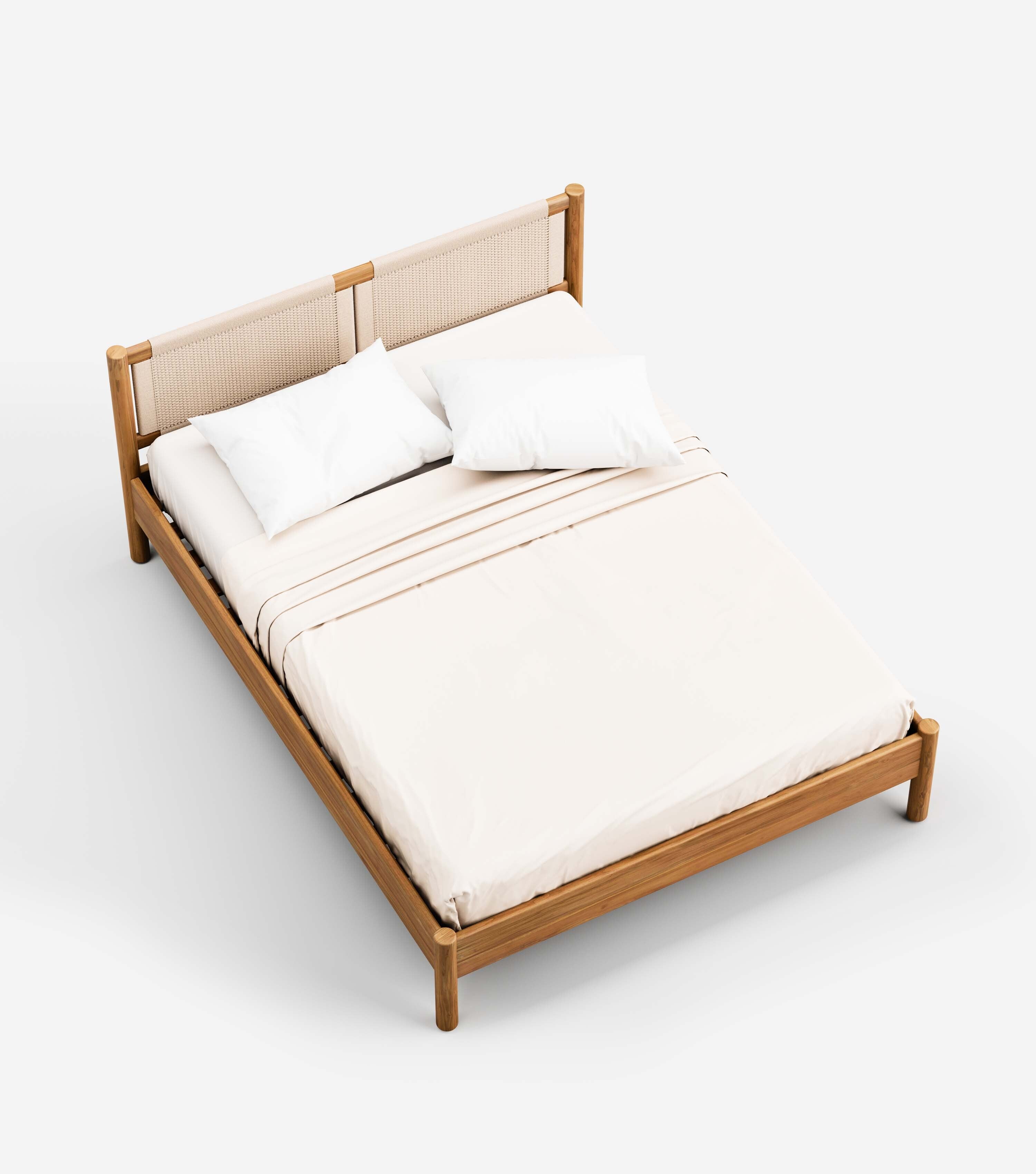 MidCentury Teak / Naturaline Traditional cord / Queen