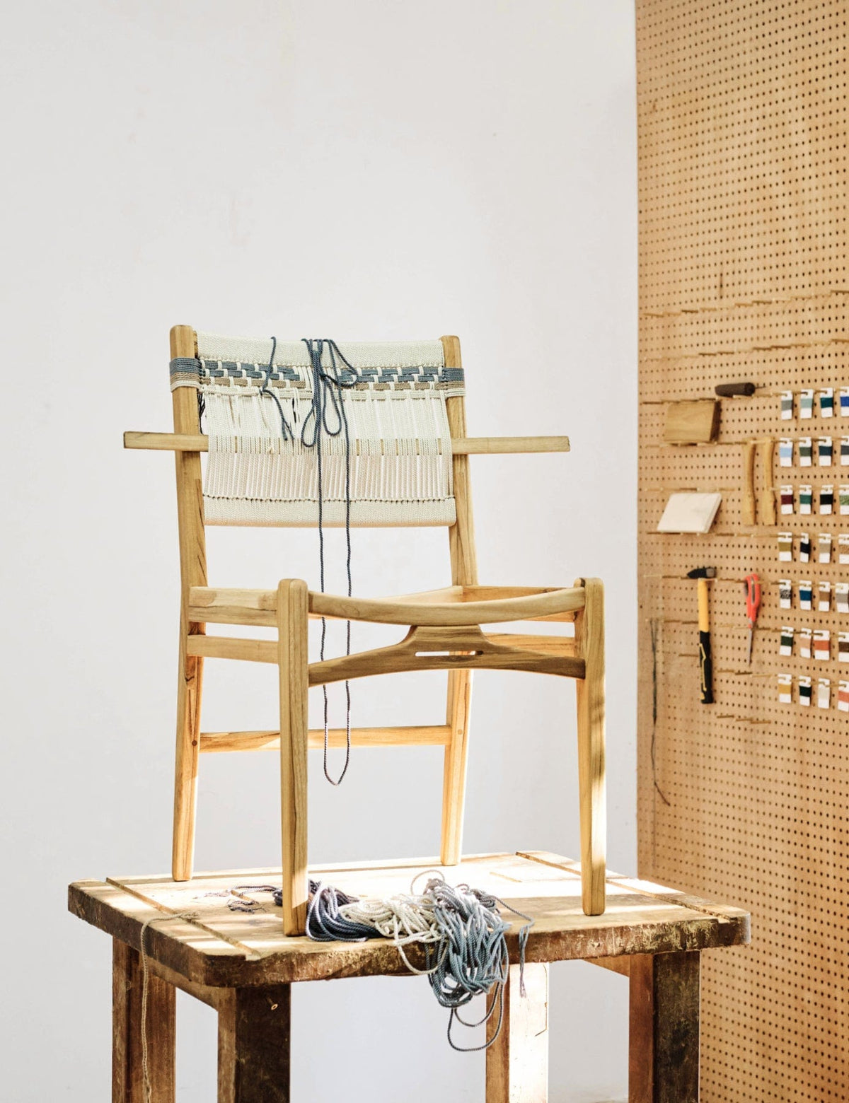Handwoven dining chairs by MasayaCo