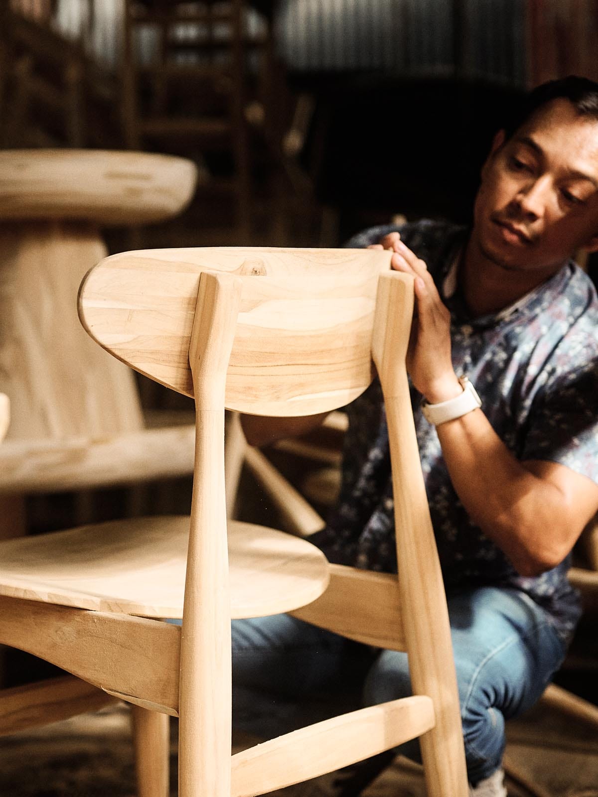 Khurland designing furniture at MasayaCo